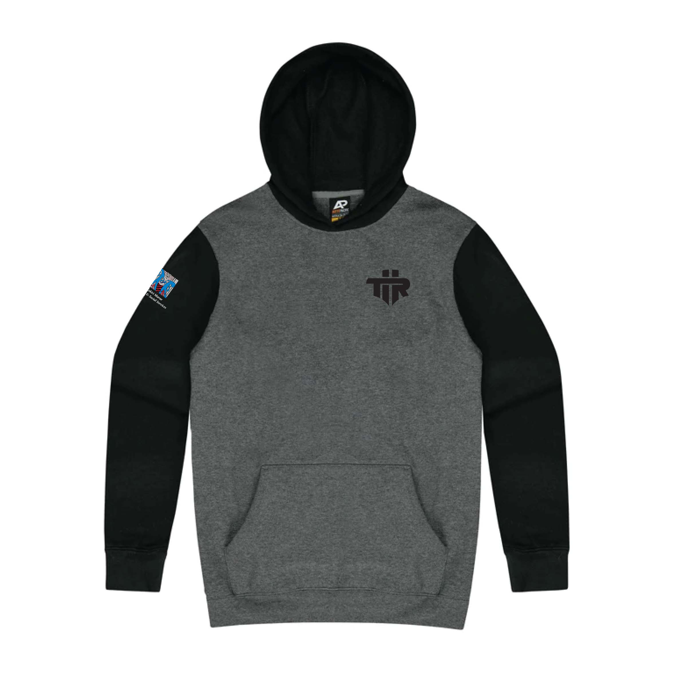 Tihei Rangatahi Tihei Rangatahi – Hoodie – Charcoal/Black – CUS | Classic Uniforms ...